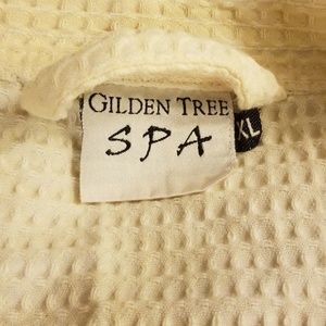 XL ivory, waffle cotton long sleeve robe